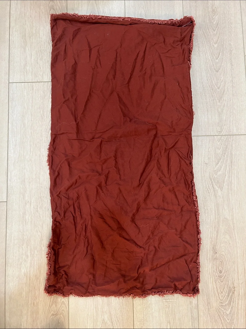 Casaluna Linen Blend King Pillow Sham Set in Rust